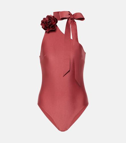 Waverly floral-appliquÃ© one-shoulder swimsuit - Zimmermann - Modalova