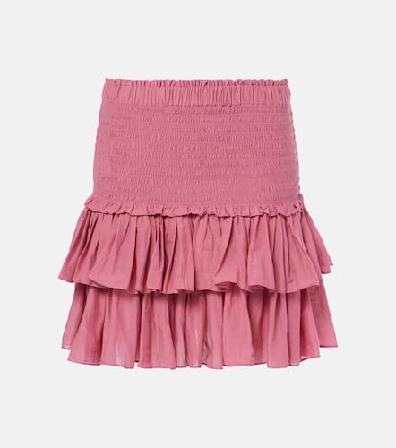 Naomi shirred ruffled cotton-blend miniskirt - Marant Etoile - Modalova