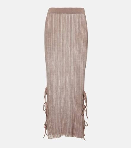 Ribbed-knit semi-sheer midi skirt - Acne Studios - Modalova