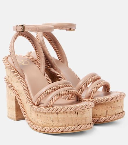 VLogo Summerblocks leather platform sandals - Valentino Garavani - Modalova