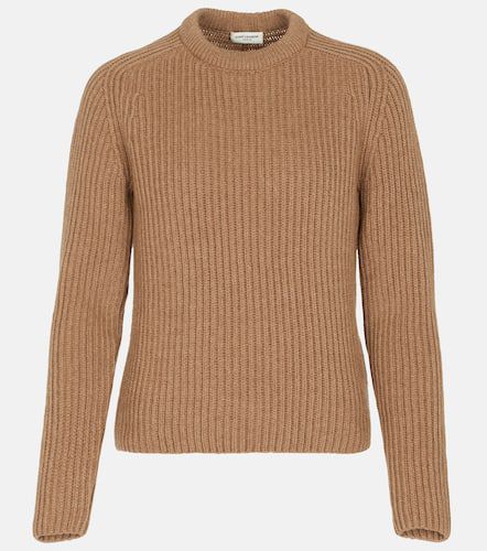 Ribbed-knit camel hair sweater - Saint Laurent - Modalova