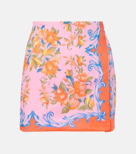 Sicily floral cotton wrap skirt - Farm Rio - Modalova