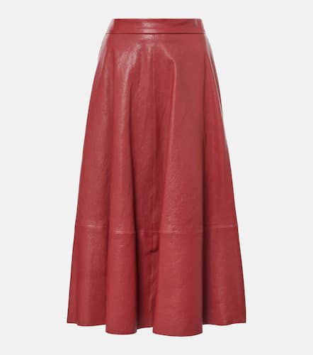 High-rise leather midi skirt - Brunello Cucinelli - Modalova