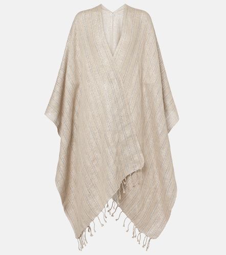 Linen-blend poncho - Brunello Cucinelli - Modalova