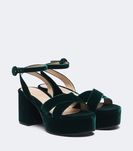 Sandali platform in velluto - Gianvito Rossi - Modalova