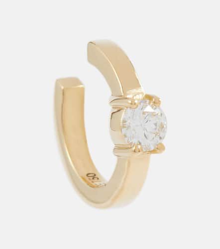 Ear cuff Aria U de oro de 18 ct con diamante - Melissa Kaye - Modalova