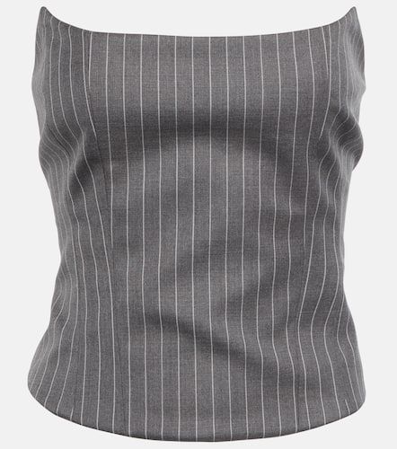 Top bustier rayé en laine - Magda Butrym - Modalova