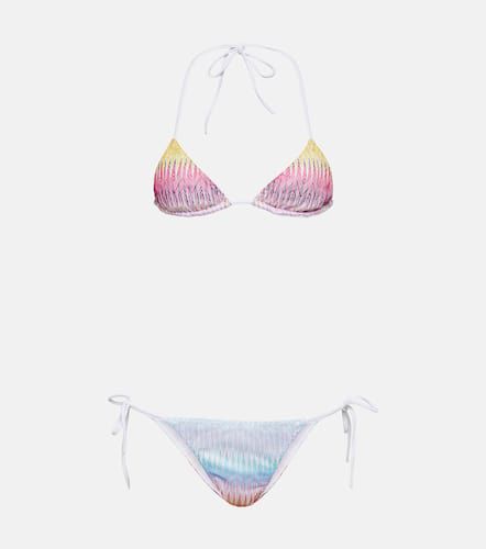 Zig-zag knit triangle bikini - Missoni Mare - Modalova
