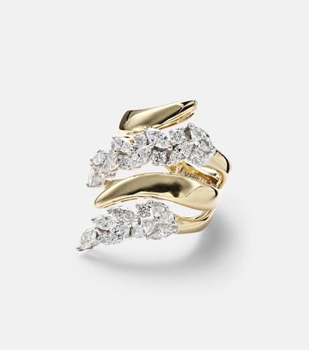 Golden Strada 18kt yellow gold and white gold ring with diamonds - Yeprem - Modalova
