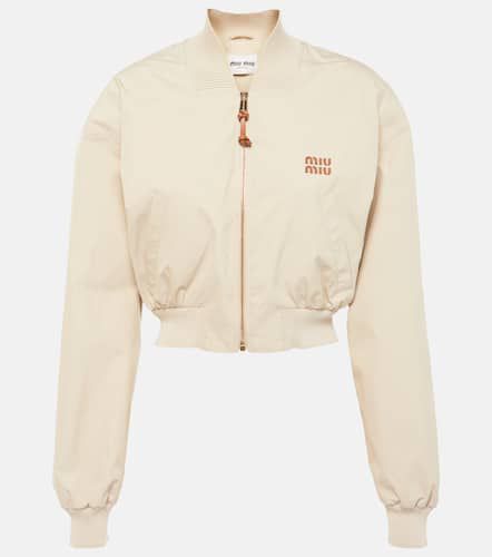 Miu Miu Blouson Panama in cotone - Miu Miu - Modalova