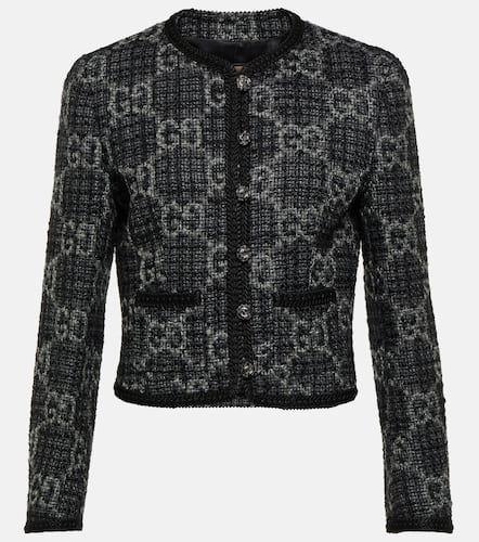 GG single-breasted wool-blend tweed jacket - Gucci - Modalova