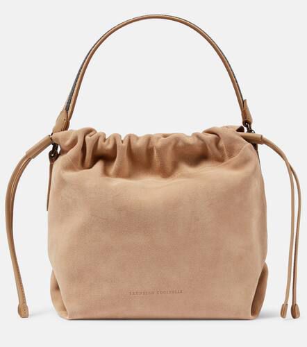 Bucket-Bag aus Veloursleder - Brunello Cucinelli - Modalova