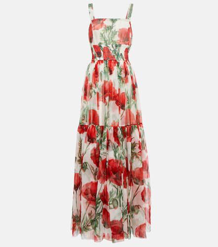 Floral-print silk maxi dress - Dolce&Gabbana - Modalova
