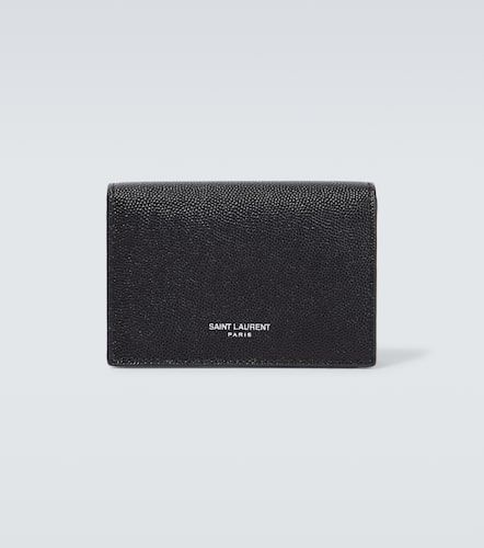 Logo leather card case - Saint Laurent - Modalova