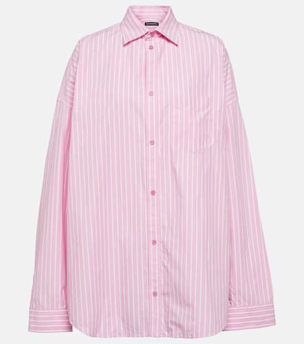 Camicia in popeline di cotone a righe - Balenciaga - Modalova