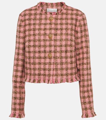 Checked wool-blend tweed jacket - Oscar de la Renta - Modalova