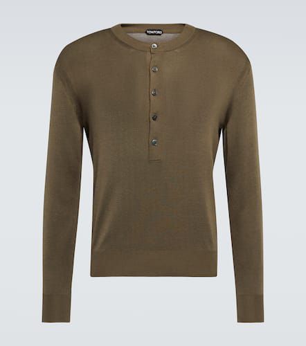 Camiseta de seda con botones - Tom Ford - Modalova