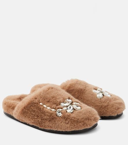 Verzierte Slippers aus Faux Fur - Simone Rocha - Modalova