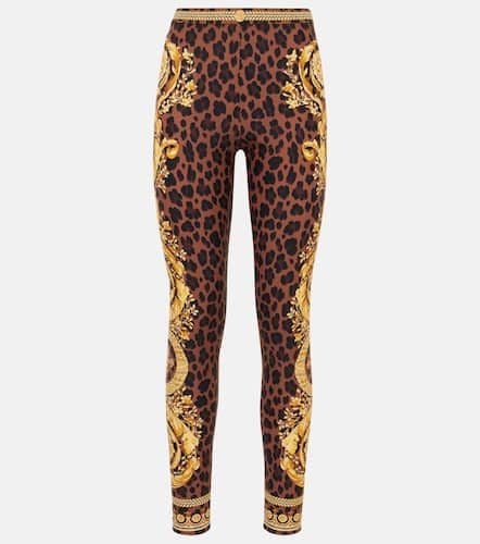 Barocco leopard-print leggings - Versace - Modalova