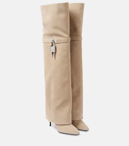 Overknee-Stiefel Shark Lock 95 aus Veloursleder - Givenchy - Modalova