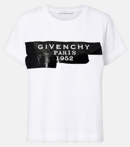 T-shirt in jersey di cotone con stampa distressed - Givenchy - Modalova