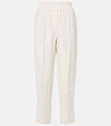 Pantalones tapered de sarga - Brunello Cucinelli - Modalova