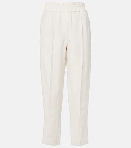 Pantaloni tapered in twill - Brunello Cucinelli - Modalova