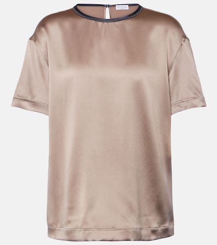 T-Shirt aus einem Seidengemisch - Brunello Cucinelli - Modalova