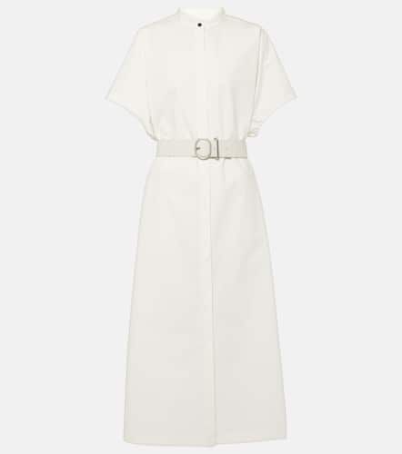 Vestido midi de algodón con cinturón - Jil Sander - Modalova