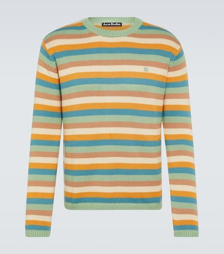 Jersey de algodón a rayas con logo - Acne Studios - Modalova