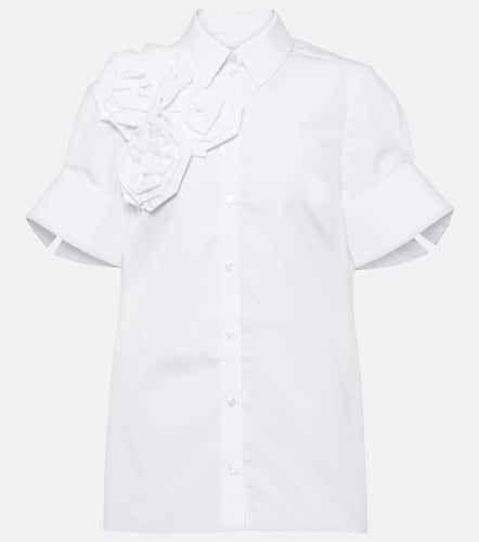 Camisa de algodón con aplique floral - Erdem - Modalova