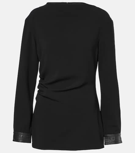 Alexis faux leather-trimmed crêpe top - Proenza Schouler - Modalova