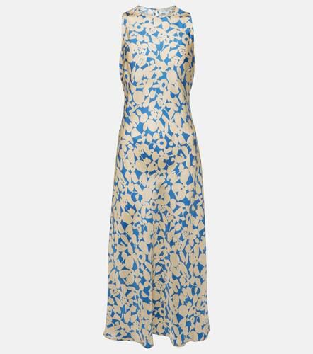 Valentina printed silk twill midi dress - Asceno - Modalova