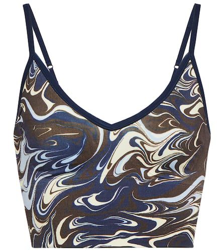 Marble-printed sports bra - Tory Sport - Modalova