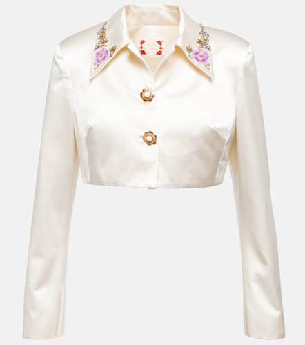 Bridal embellished silk jacket and top set - Miss Sohee - Modalova