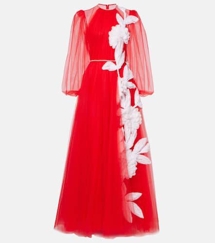 Floral appliquÃ© tulle gown - Costarellos - Modalova