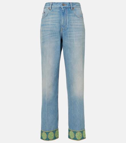 Jeans regular con jacquard - Valentino - Modalova