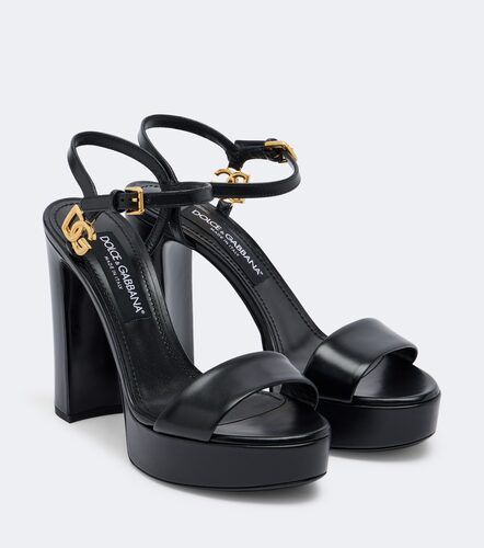Sandali platform DG in pelle - Dolce&Gabbana - Modalova