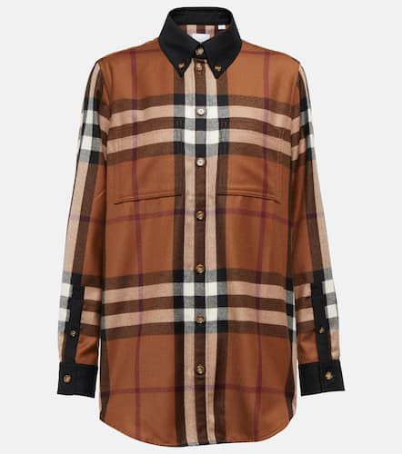 Burberry Checked wool flannel shirt - Burberry - Modalova