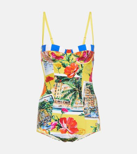 Portofino printed balconette swimsuit - Dolce&Gabbana - Modalova