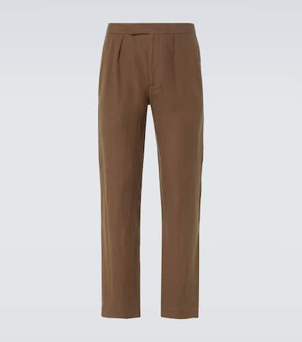 Silk and linen straight pants - Ralph Lauren Purple Label - Modalova