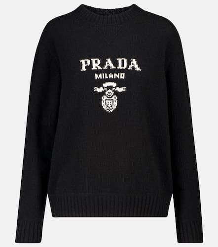 Logo wool and cashmere sweater - Prada - Modalova
