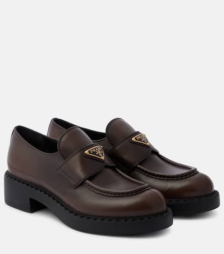 Prada Chocolate leather loafers - Prada - Modalova