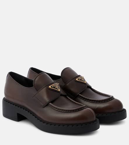 Prada Chocolate leather loafers - Prada - Modalova