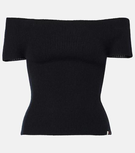 Libra off-shoulder cashmere-blend top - Extreme Cashmere - Modalova