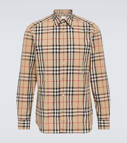 Camicia in popeline di cotone Check - Burberry - Modalova