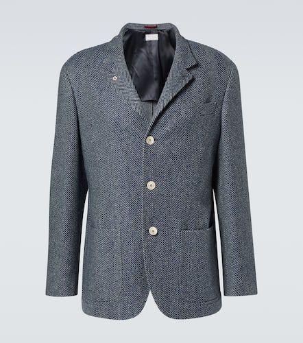 Blazer de lana, seda y cachemir - Brunello Cucinelli - Modalova