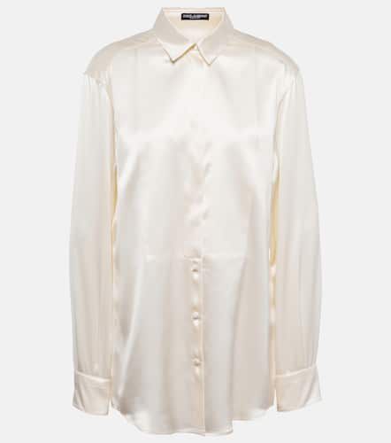 Camisa de seda con panel frontal - Dolce&Gabbana - Modalova