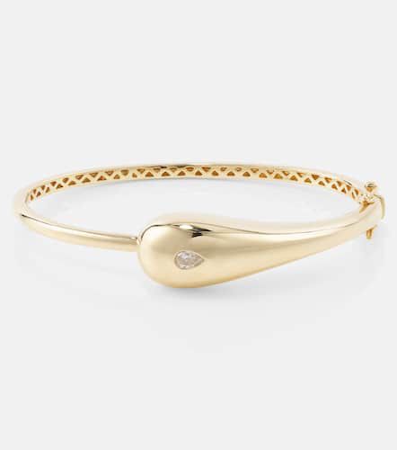 Water Droplet 14kt bangle with diamond - Mateo - Modalova