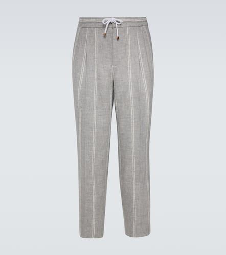 Gerade Hose aus Leinen und Wolle - Brunello Cucinelli - Modalova